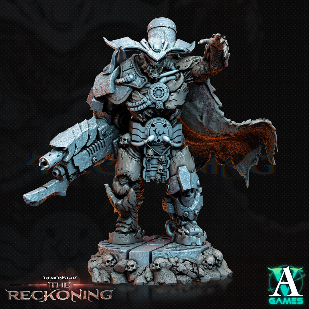Armari Headhunters - Chaos Lord | Sci-Fi Miniature SpellJammer| 28mm,32mm Scales | 54mm, 75mm TALL | Resin Mini Unpainted |Archvillain Games