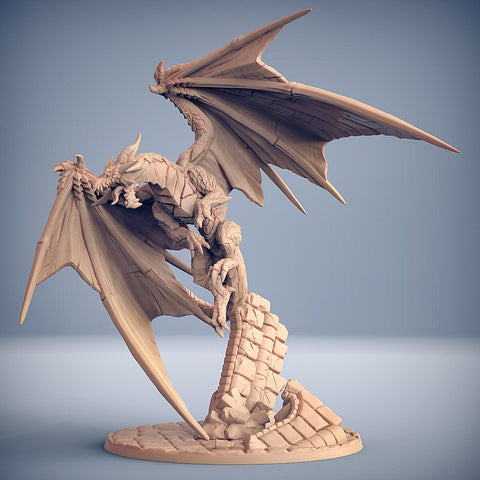 Dragonborn Wizard Sorcerer, Battle Mage mounted on Dragon | 28mm, 32mm, 54mm, 75mm Scale Resin| Dungeons and Dragons 5E | Pathfinder |
