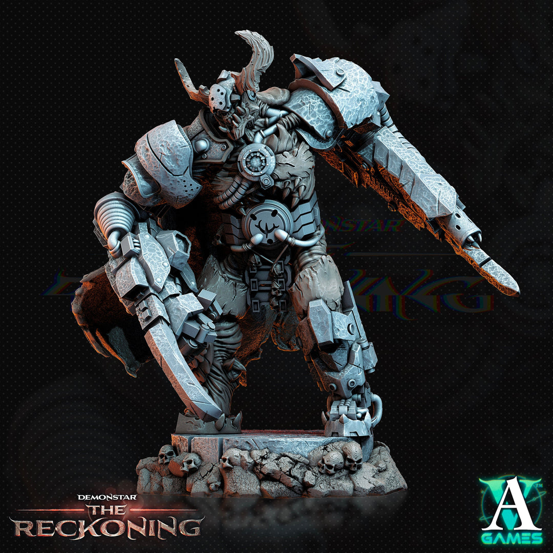 Armari Headhunters - Chaos Lord | Sci-Fi Miniature SpellJammer| 28mm,32mm Scales | 54mm, 75mm TALL | Resin Mini Unpainted |Archvillain Games