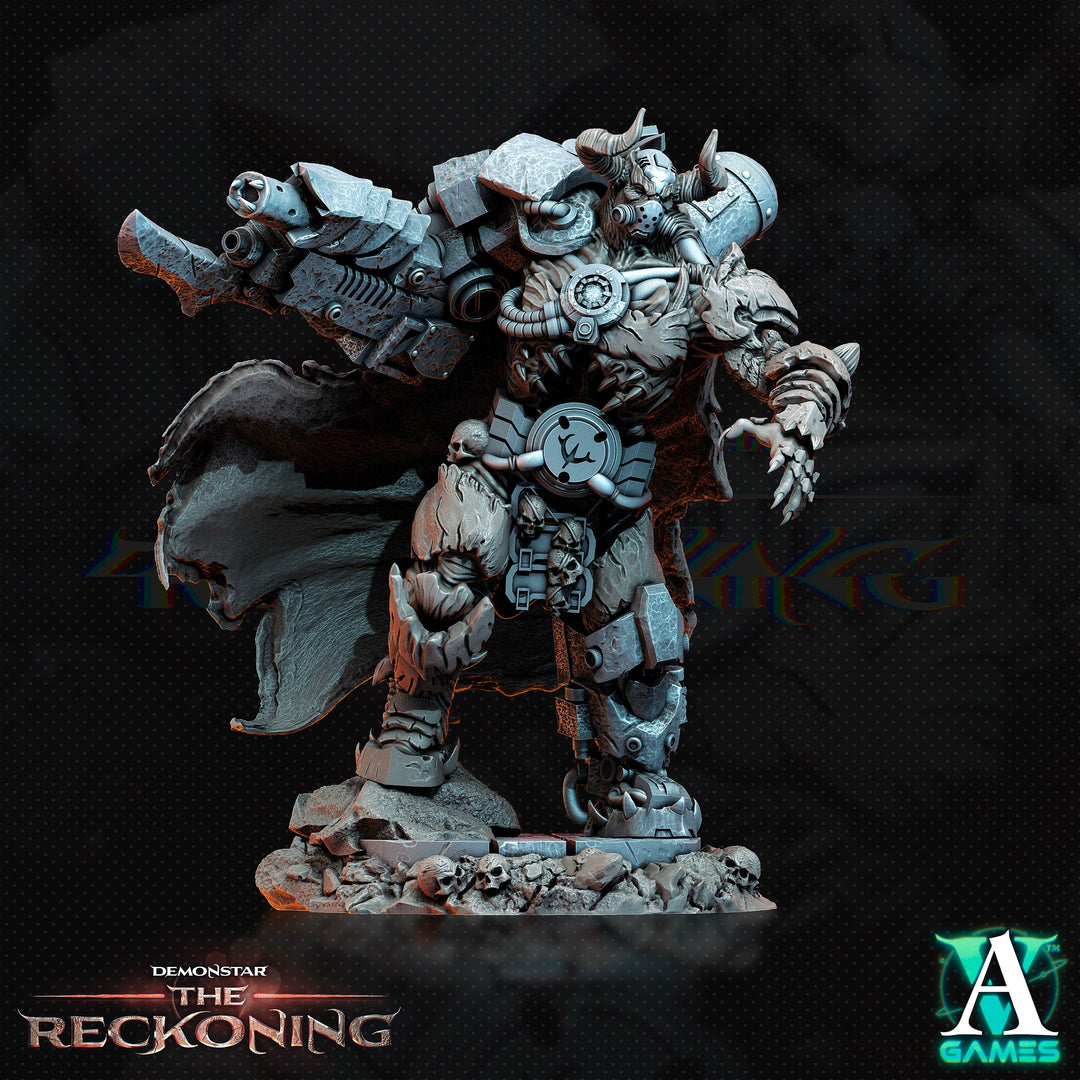 Armari Headhunters - Chaos Lord | Sci-Fi Miniature SpellJammer| 28mm,32mm Scales | 54mm, 75mm TALL | Resin Mini Unpainted |Archvillain Games