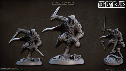 Warforged Rogue, Thief , Assassin, Ranger PC NPC | 28mm, 32mm, 75mm Scale Resin | Dungeons and Dragons | Auron | Artisan Guild