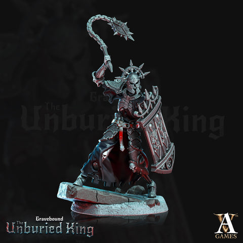 Undead Knight, Death Knight, Undead Paladin | 28mm, 32mm, 54mm ,75mm Scale | Dungeons and Dragons Miniatures | Pathfinder| Archvillain games