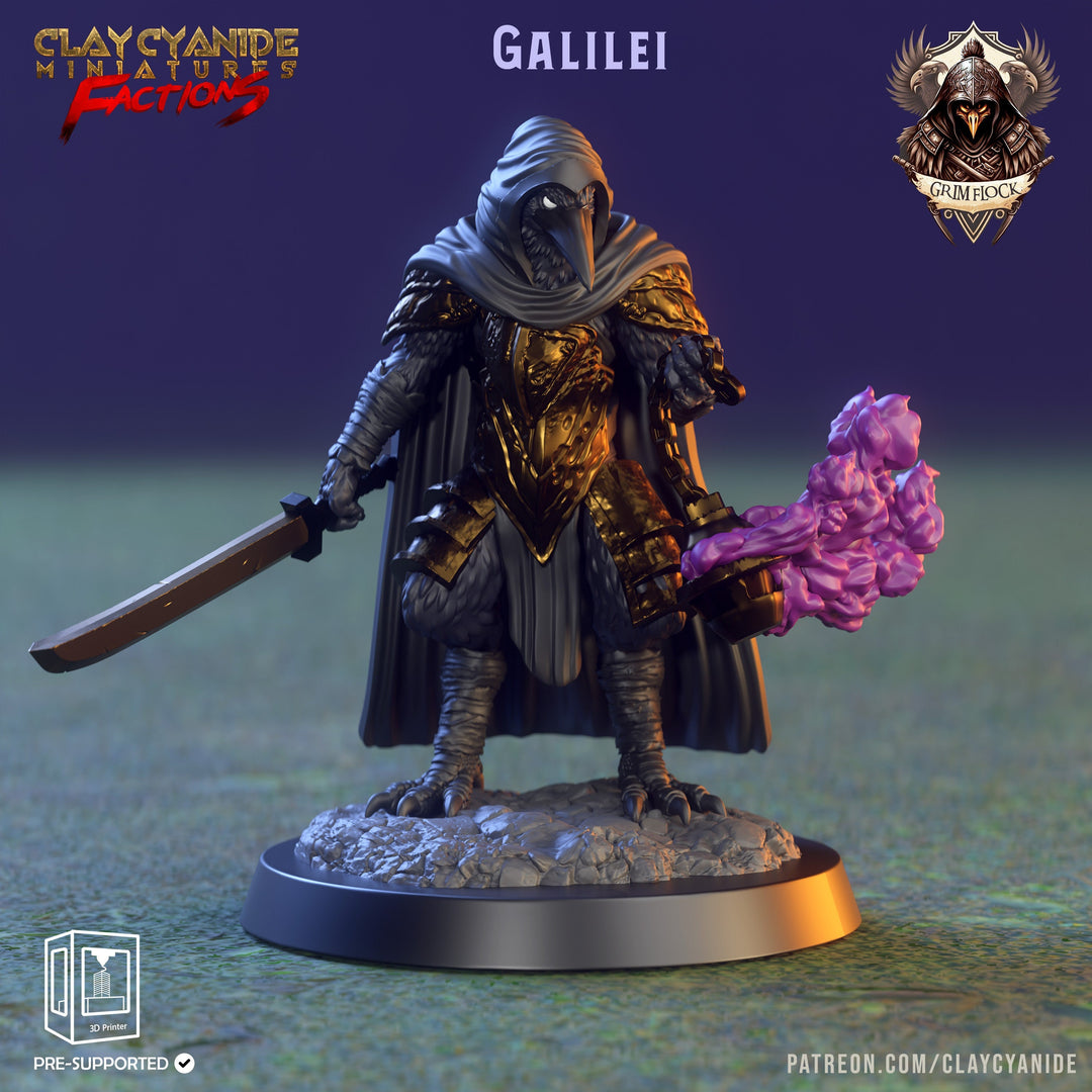 Kenku, RavenFolk Aarakocra Eldritch Knight, Hexblade, Cleric | 28mm, 32mm,54mm,75mm Scale Resin Mini | Dungeons and Dragons | Clay Cyanide