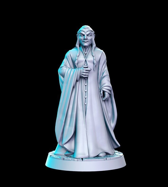 Elven Elf Noble | 28mm,32mm,54mm, 75mm, 100mm Scale | Dungeons and Dragons Unpainted Resin Figurine mini - D&D 5e | RN Estudio