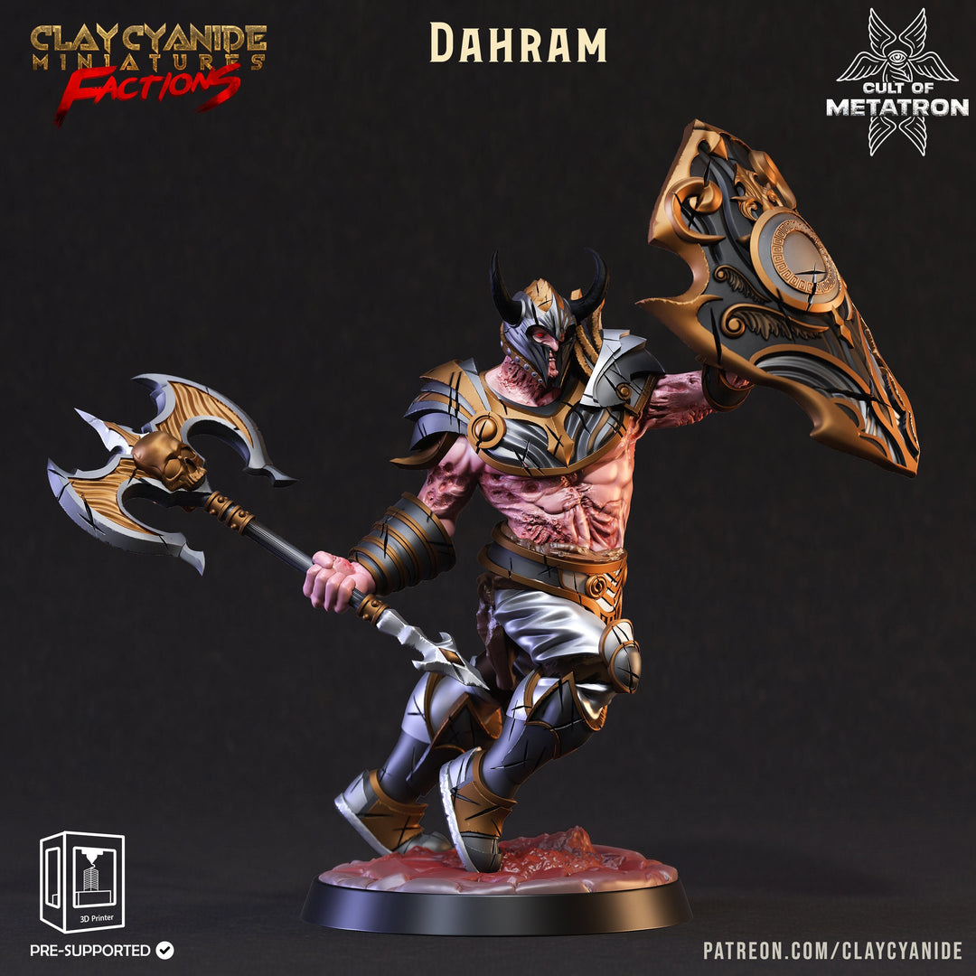 Tiefling Oathbreaker Paladin Chaos Knight | 28mm, 32mm,54mm, 75mm, 100mm Scales | Dungeons and Dragons |Pathfinder | Clay Cyanide Miniatures
