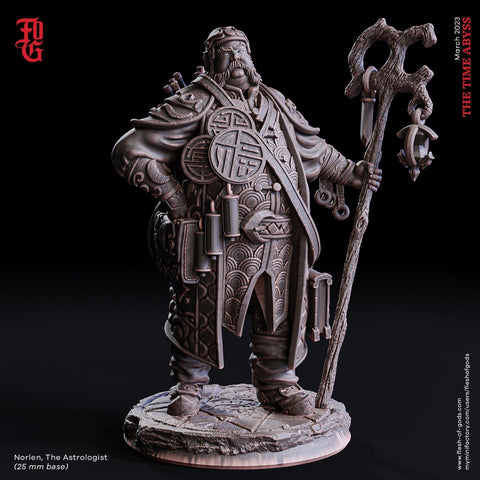 Wizard, Warlock, Sorcerer | 28mm, 32mm,54mm, 75mm, 100mm Scale Resin Miniature | Dungeons and Dragons | Flesh of Gods