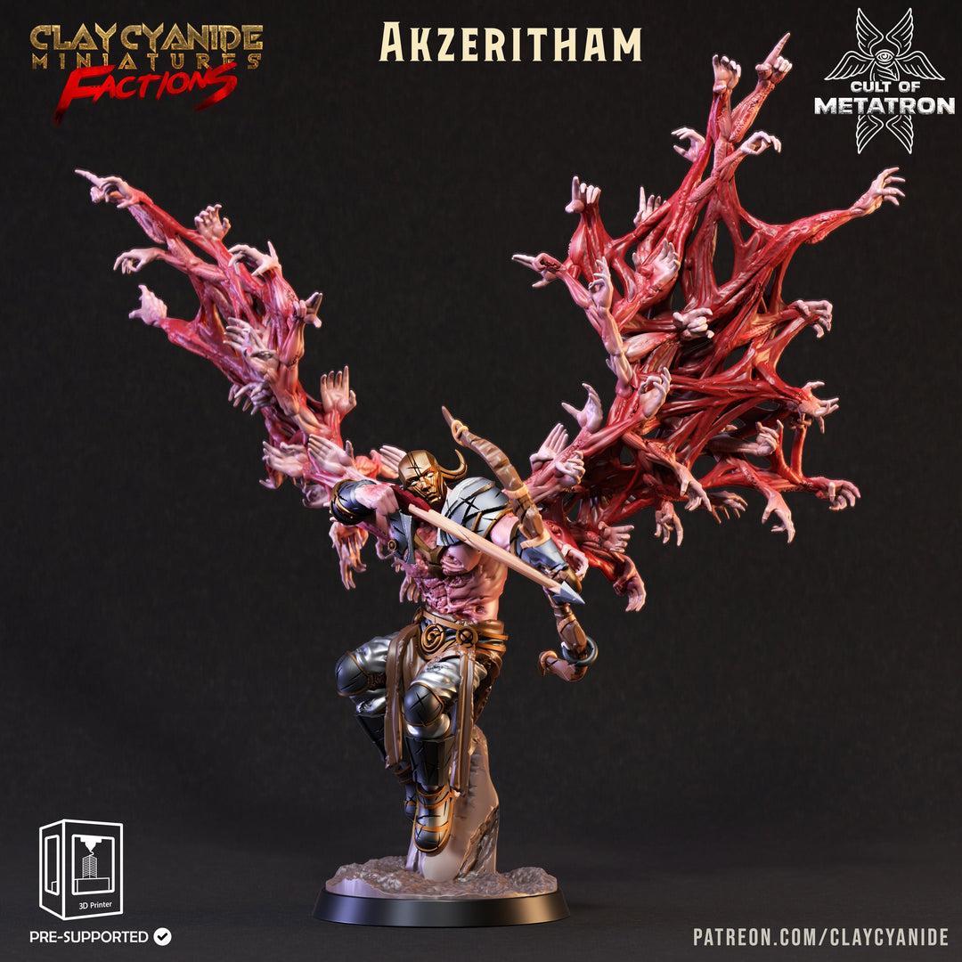 Celestial Fallen Angel Demon | 28mm, 32 mm, 54mm, 75mm Scale | Resin Miniature | Dungeons and Dragons | Pathfinder | D&D 5e | Clay Cyanide