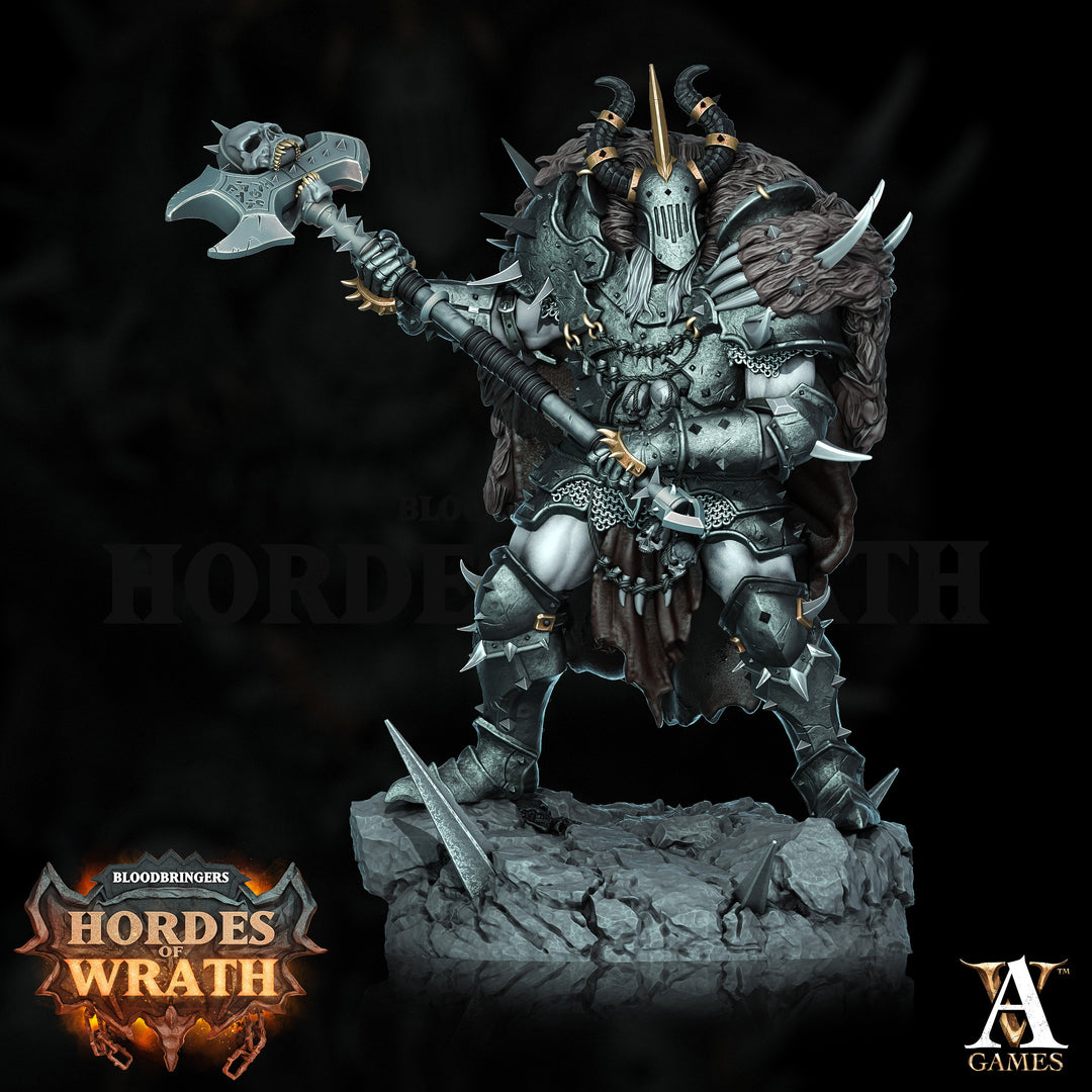 Human Chaos Fighter Oathbreaker Paladin, Unpainted Miniature | 28mm, 32mm,54mm,75mm,100mm Scales | Dungeons and Dragons | Archvillain Games