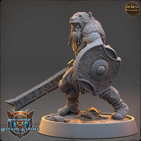 Viking Human Ranger Fighter PC NPC | 28mm, 32mm, 54mm, 75mm Scales 100mm Tall | Dungeons and Dragons | Pathfinder | Daybreak Miniatures