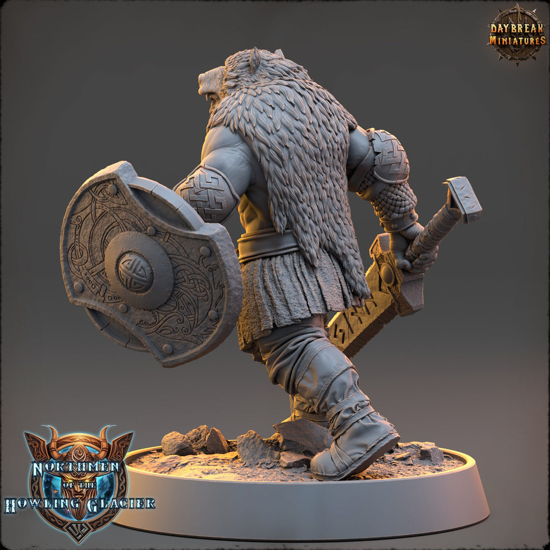 Viking Human Ranger Fighter PC NPC | 28mm, 32mm, 54mm, 75mm Scales 100mm Tall | Dungeons and Dragons | Pathfinder | Daybreak Miniatures