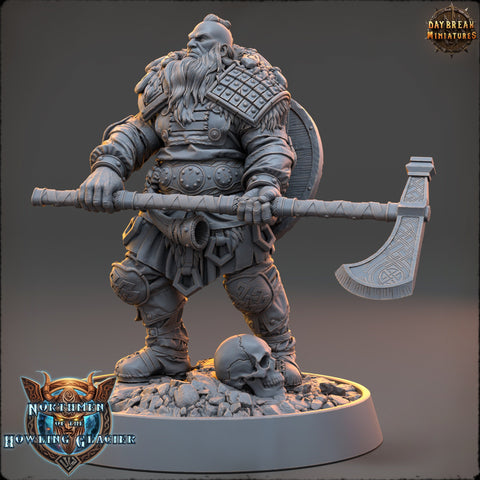 Viking Human Ranger Fighter PC NPC | 28mm, 32mm, 54mm, 75mm Scales 100mm Tall | Dungeons and Dragons | Pathfinder | Daybreak Miniatures