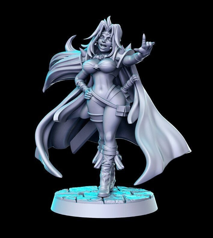 Pinup Female Rogue Assassin | 28mm, 32mm, 54mm, 75mm Scale | Sexy Female unpainted resin Figurine mini - D&D