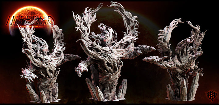 Greater Fire Elementa| Dungeons and Dragons Miniature Available: 28mm, 32mm 75mm Scale |- Minis - D&amp;D 5e Desert | Mini Monster Mayhem