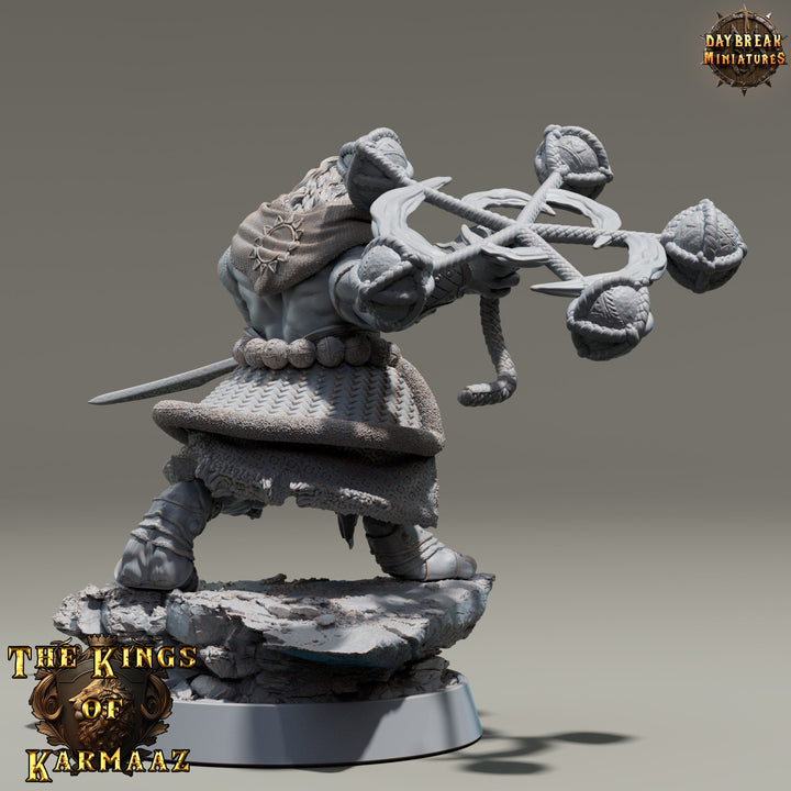 Leonin LionFolk Fighter Barbarian | 28mm, 32mm, 54mm, 75mm Scales,100mm Tall | Dungeons and Dragons D&amp;D 5e | Pathfinder| Daybreak Miniatures