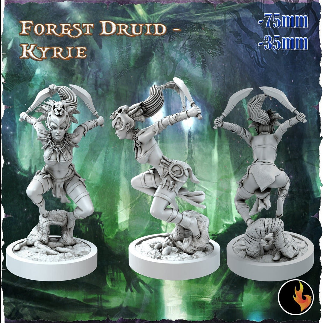 Female Elf Rogue Assassin Ranger Druid Sexy Pinup | 28mm, 32mm, 75mm Scale | Dungeons and Dragons 5e Miniatures | DnD Mini |