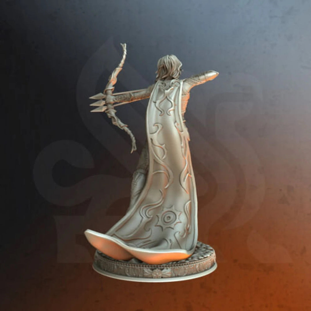 Female Elf Fighter Sharpshooter, Moon Elf, Eladrin Miniature | 28mm,32mm,54mm,75mm,100mm Scales | Dungeons and Dragons Pathfinder |DM Stash