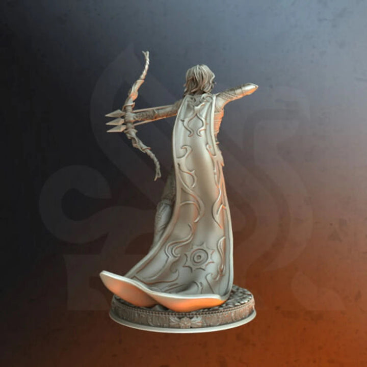 Female Elf Fighter Sharpshooter, Moon Elf, Eladrin Miniature | 28mm,32mm,54mm,75mm,100mm Scales | Dungeons and Dragons Pathfinder |DM Stash