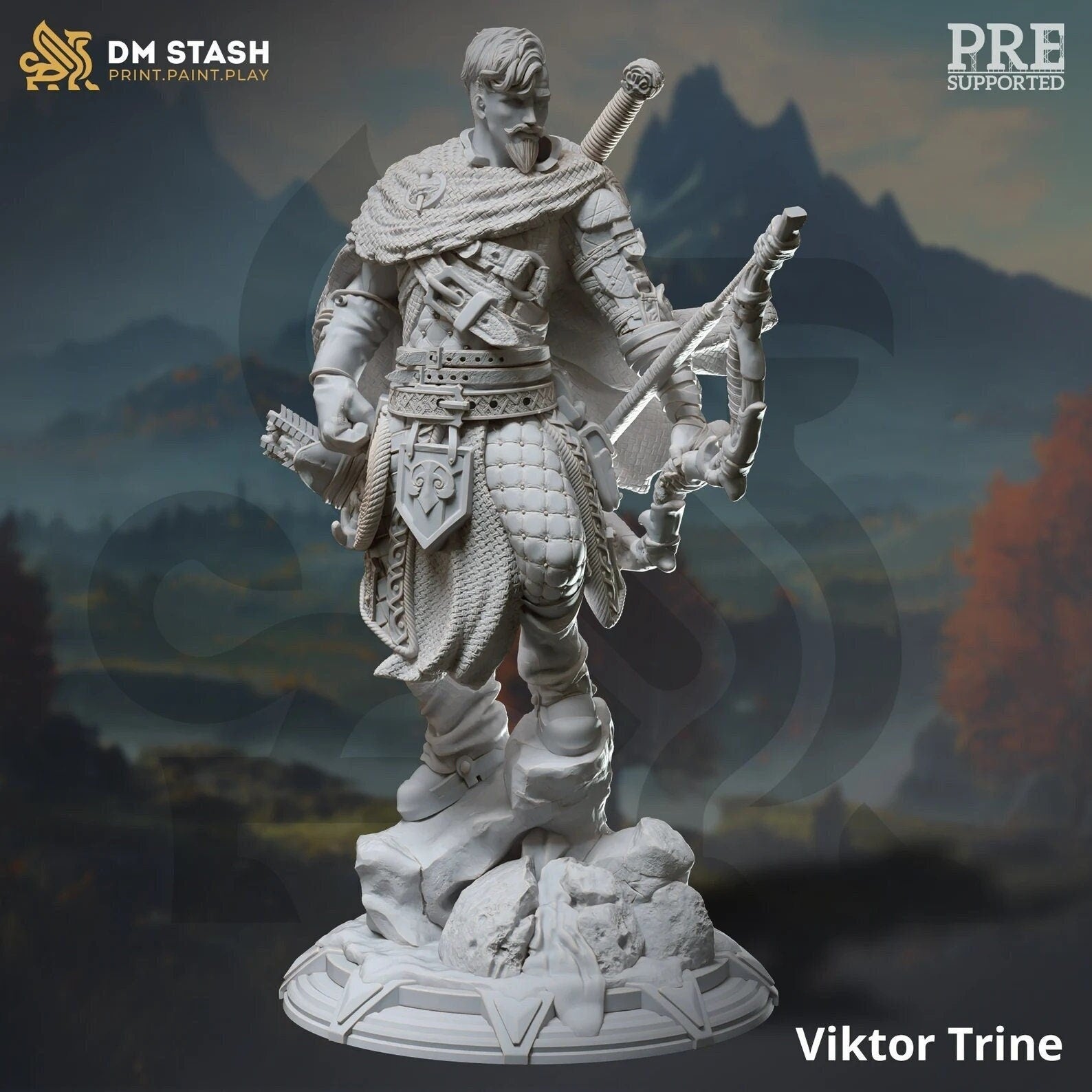 Human Male Ranger Fighter Rogue Sharpshooter Archer Miniature | 28mm,3 ...