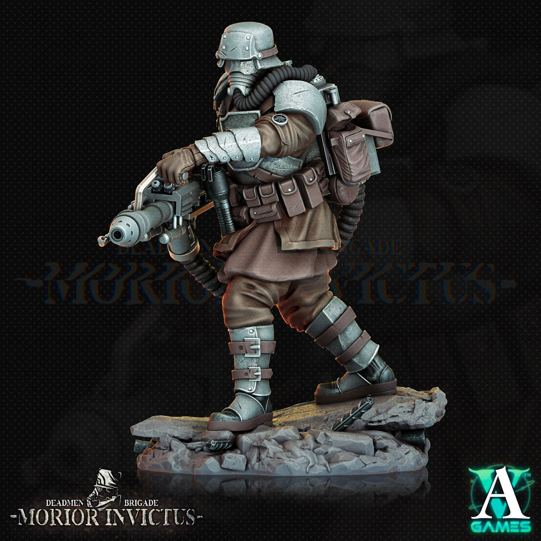 Sci-Fi Miniature Army Veterans | 28mm,32mm Scales | 54mm, 75mm TALL | Resin Mini | Morior Shocktrooper TPG | Archvillain Games
