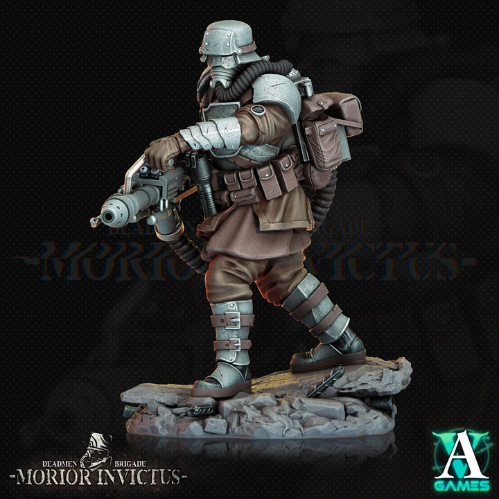 Sci-Fi Miniature Army Veterans | 28mm,32mm Scales | 54mm, 75mm TALL | Resin Mini | Morior Shocktrooper TPG | Archvillain Games