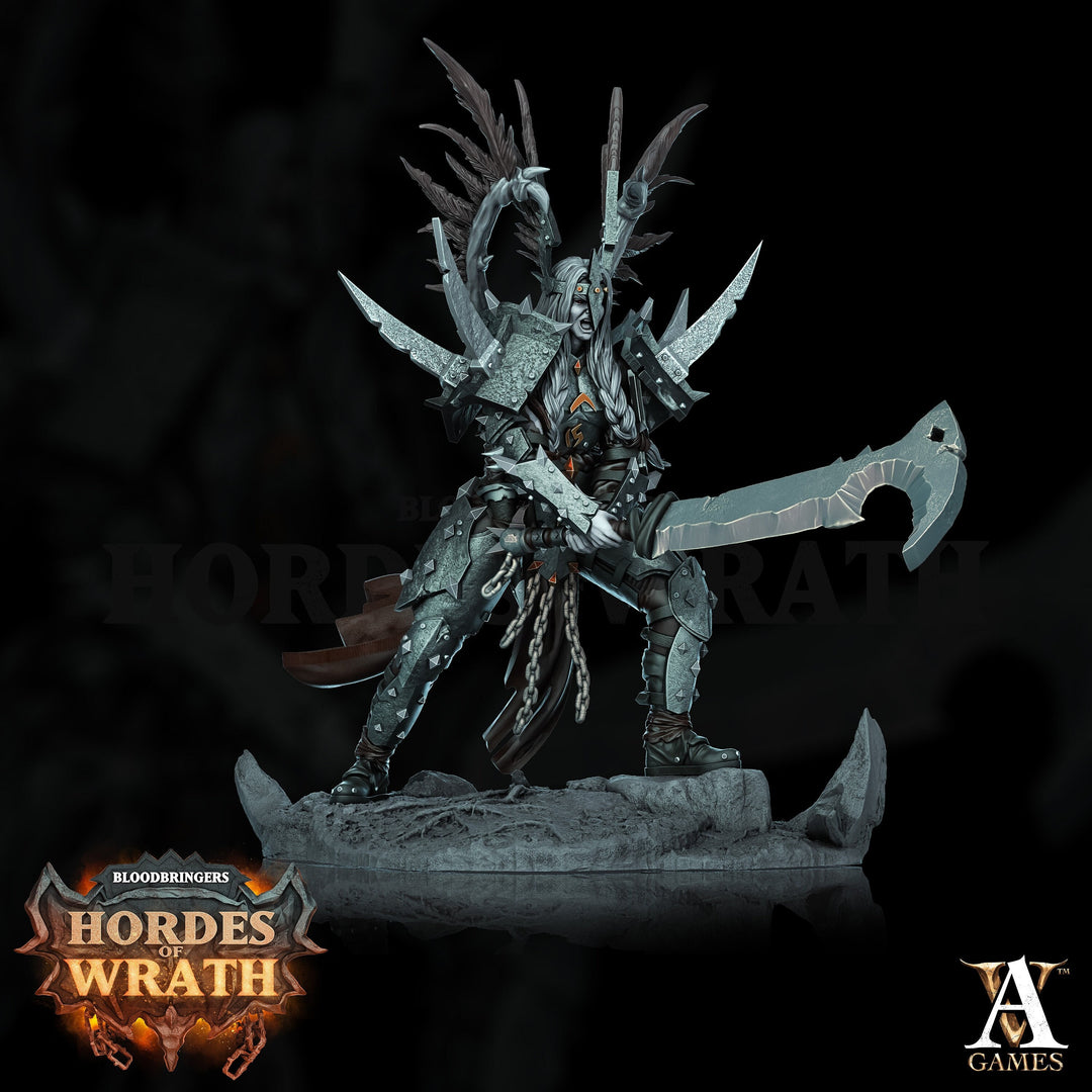 Cassandra Human Female Oathbreaker Paladin Chaos Knight Unpainted Miniature | 28mm, 32mm, 54mm,75mm Scales |Dungeons and Dragons |Pathfinder