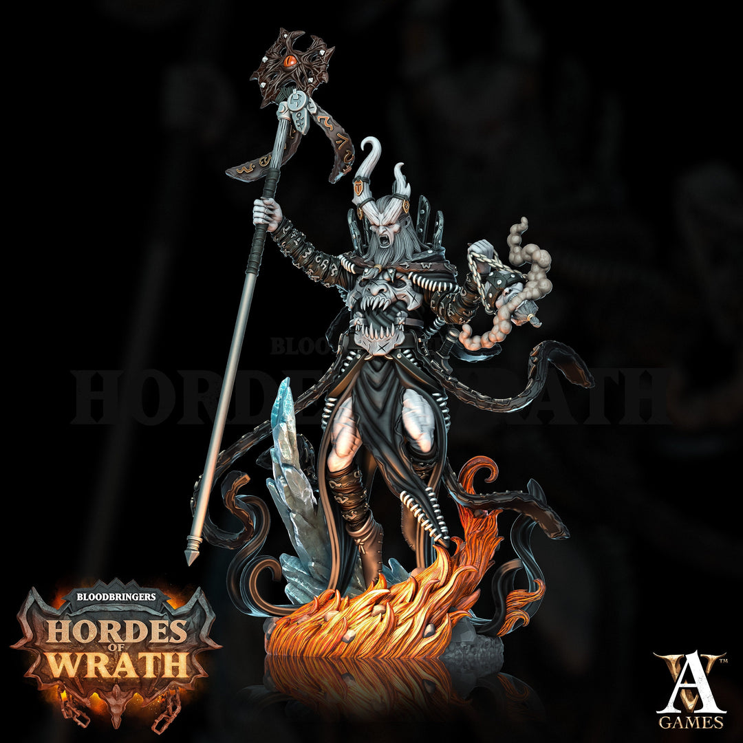 Fiend Warlock, Chaos Sorcerer | 28mm, 32mm, 54mm, 75mm, 100m, Scales | Dungeons and Dragons | Pathfinder Battle Wizard | Archvillain Games
