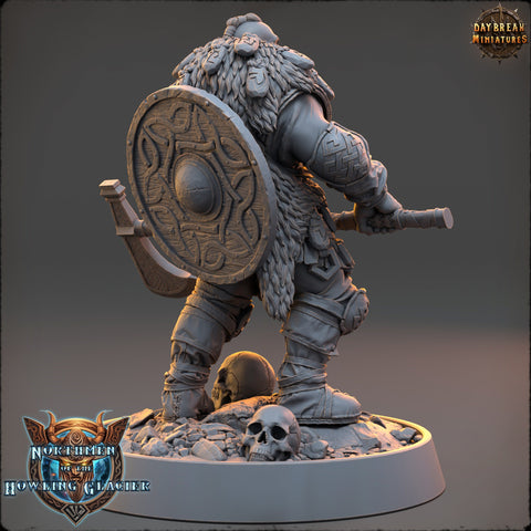 Viking Human Ranger Fighter PC NPC | 28mm, 32mm, 54mm, 75mm Scales 100mm Tall | Dungeons and Dragons | Pathfinder | Daybreak Miniatures