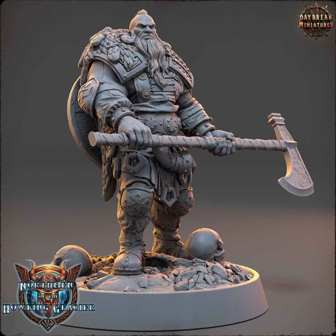 Viking Human Ranger Fighter PC NPC | 28mm, 32mm, 54mm, 75mm Scales 100mm Tall | Dungeons and Dragons | Pathfinder | Daybreak Miniatures