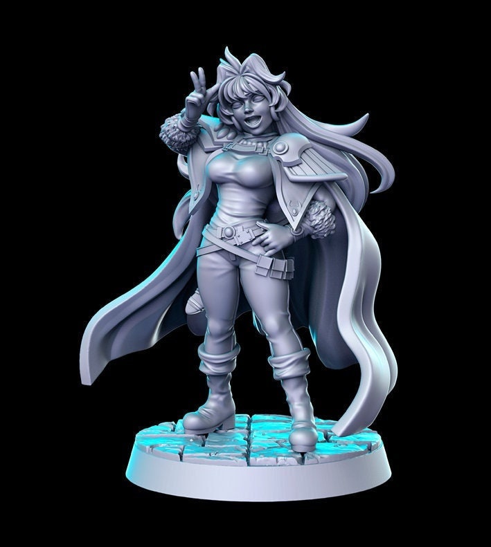 Pinup Female Rogue Assassin | 28mm, 32mm, 54mm, 75mm Scale | Sexy Female unpainted resin Figurine mini - D&D
