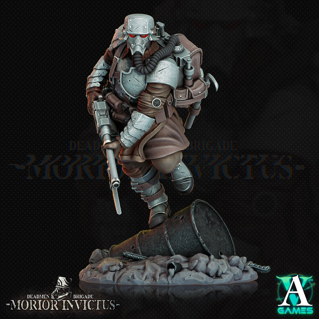Sci-Fi Miniature Army Veterans | 28mm,32mm Scales | 54mm, 75mm TALL | Resin Mini | Morior Shocktrooper TPG | Archvillain Games