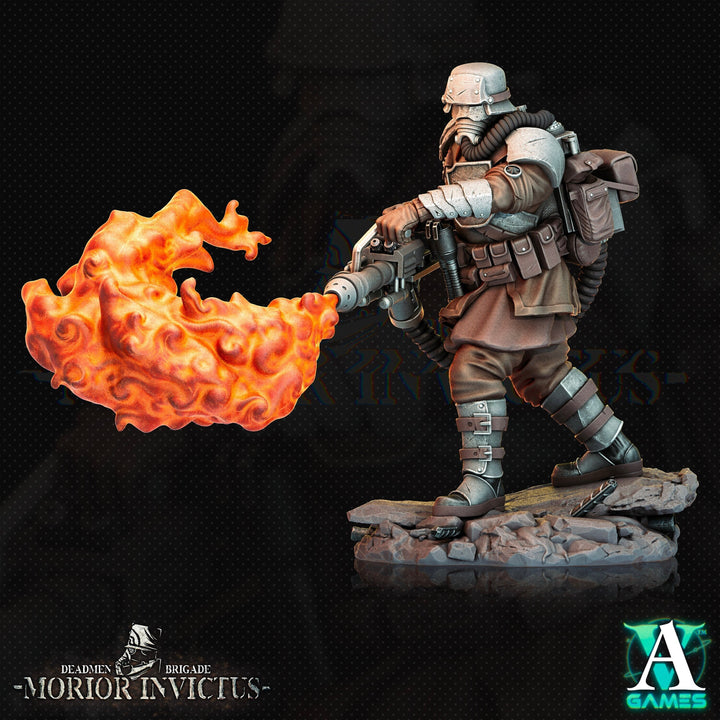 Sci-Fi Miniature Army Veterans | 28mm,32mm Scales | 54mm, 75mm TALL | Resin Mini | Morior Shocktrooper TPG | Archvillain Games