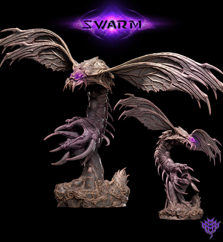 Winged Insectoid Hunter Devourer | Sizes 40mm, 50mm, 60mm Base Size | Dungeons and Dragons | Pathfinder |Figurine Mini | Mini Monster Mayhem