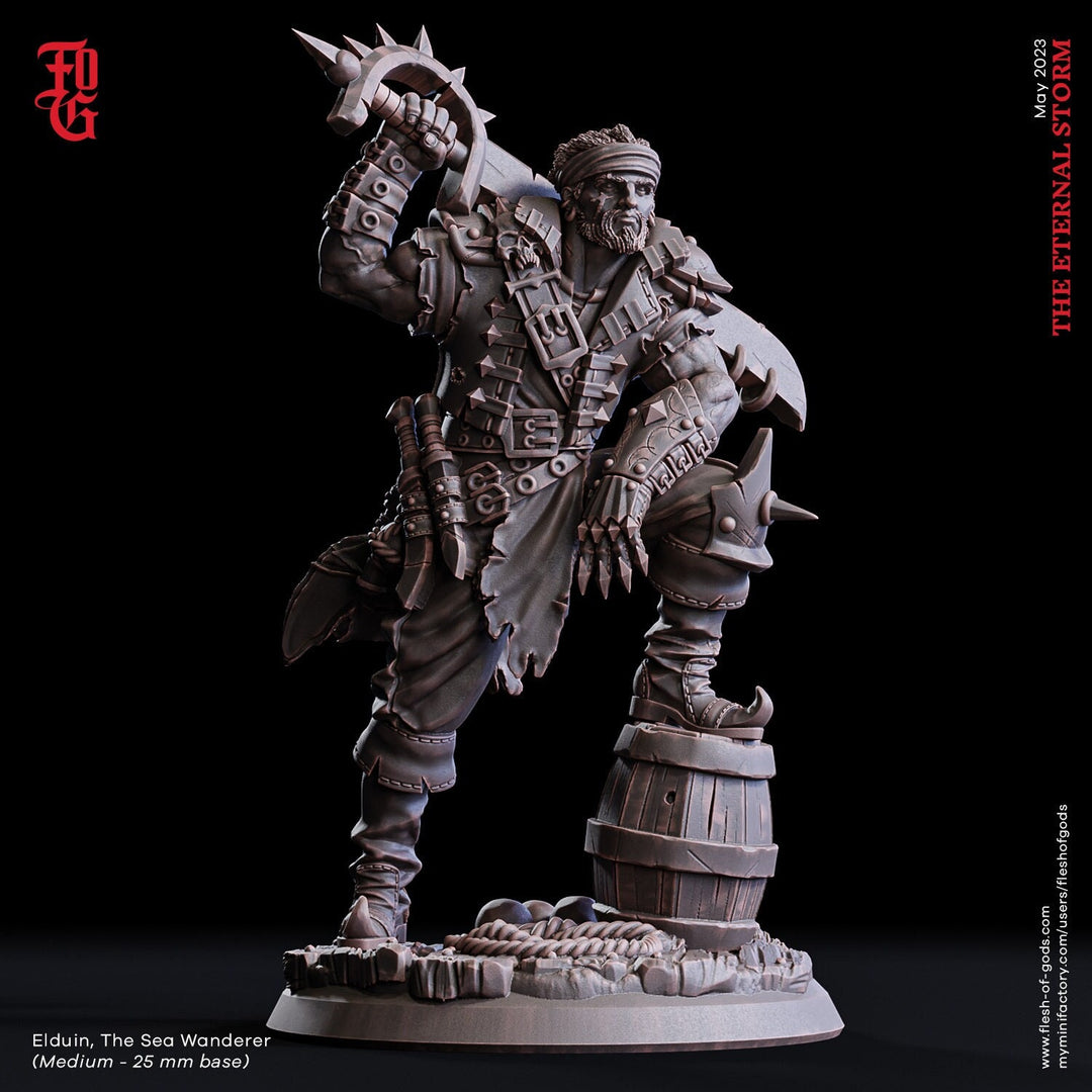 Swashbuckler Fighter, Ranger, Rogue | 28mm, 32mm,54mm,75mm,100mm Scales | Player Character Mini -D&D 5e Pathfinder Figurine |Flesh of Gods