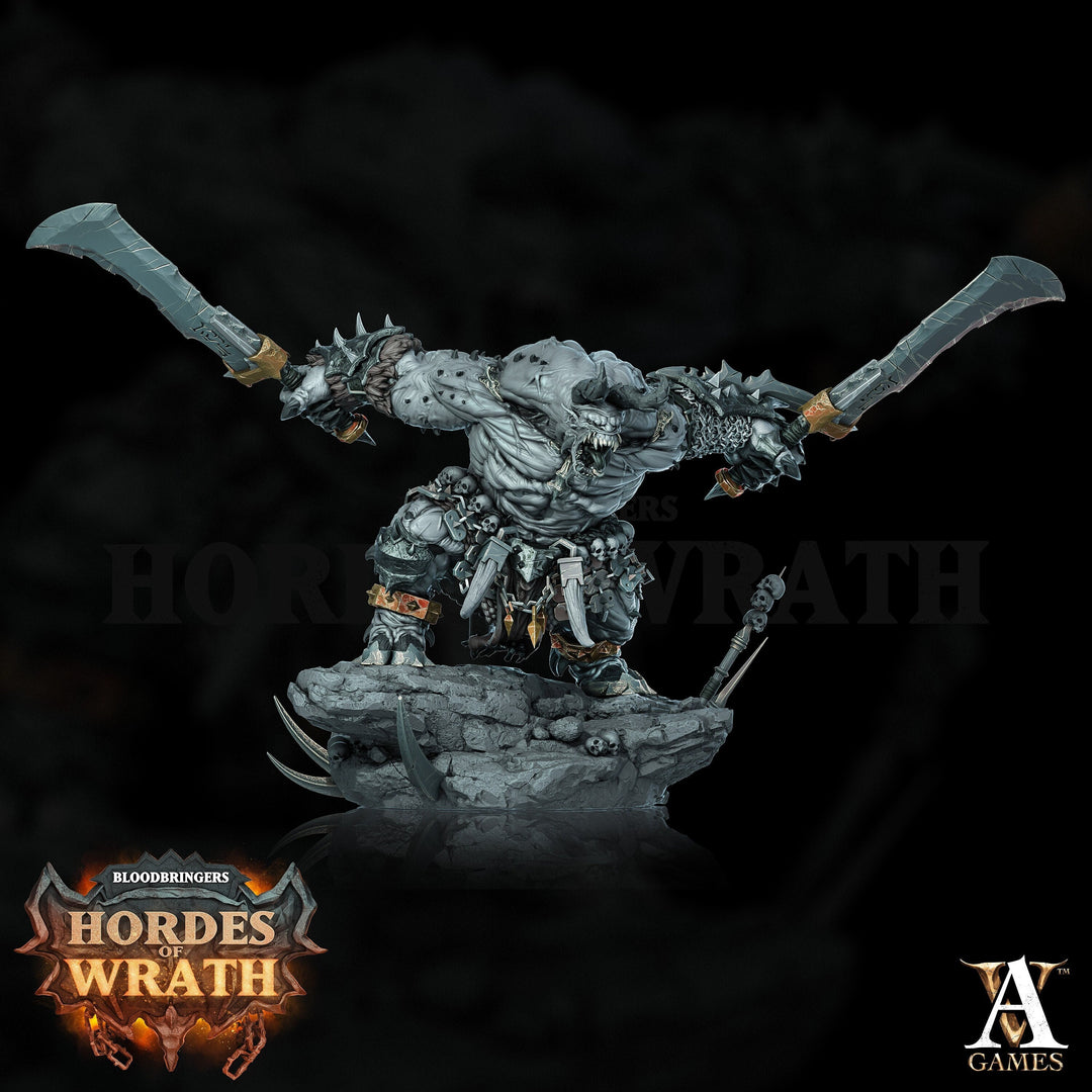 Raging Ogre, Resin Miniature | 28mm,32mm Scales (40mm, 50mm, 60mm, 75mm BASE Sizes) | D&D 5e Against Giants | Dungeons and Dragons |