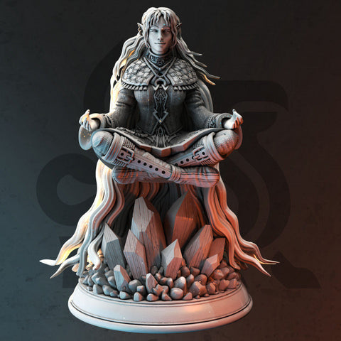 Female Elf Sorcerer Monk D&D 5e Miniature | 28mm, 32mm,54mm,75mm, 100mm Scales | Dungeons and Dragons 5E | DM Stash