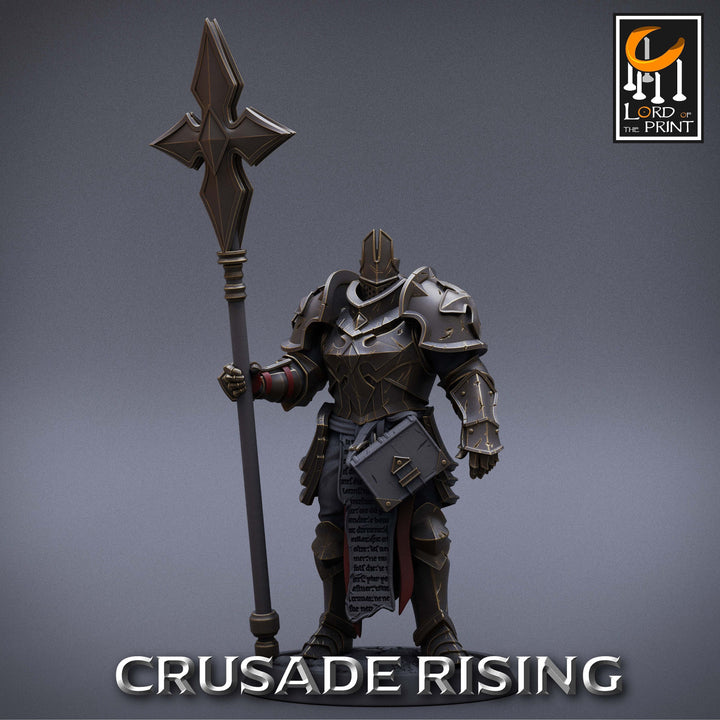Paladin Knight Templar Cleric Unpainted Miniature | 28mm, 32mm,54mm,75mm, 100mm Scales | Dungeons and Dragons |Pathfinder |Lord of The Print