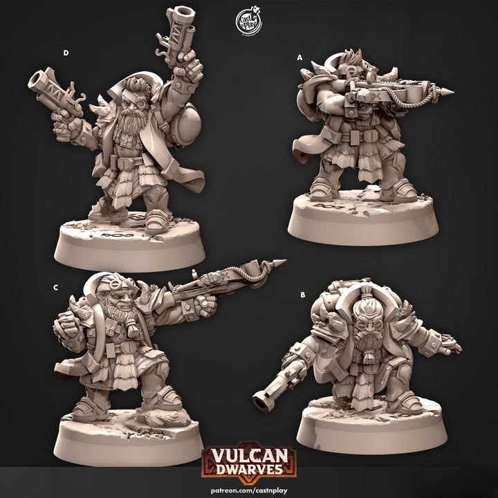 Dwarf Fighter Crossbow Expert &amp; Gunslinger, Artificer Miniature | Dungeons and Dragons | 28mm,32mm,54mm,75mm, 100mm Scale | Pathfinder