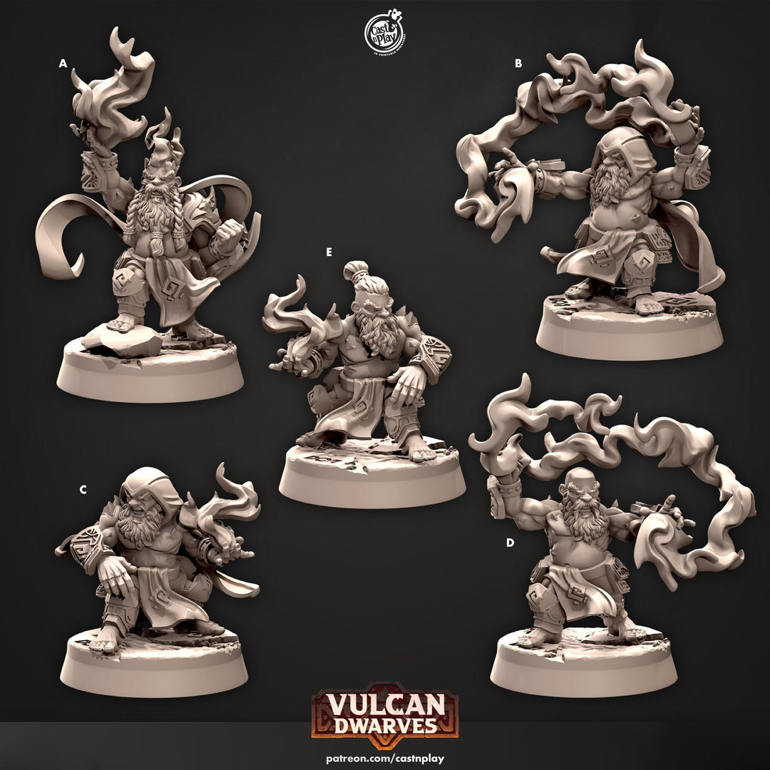 Dwarf Wizard, Sorcerer, Warlock Miniatures | Dungeons and Dragons | 28mm,32mm,54mm,75mm, 100mm Scale | Pathfinder