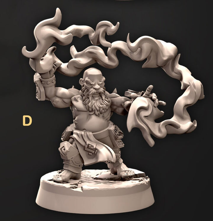 Dwarf Wizard, Sorcerer, Warlock Miniatures | Dungeons and Dragons | 28mm,32mm,54mm,75mm, 100mm Scale | Pathfinder