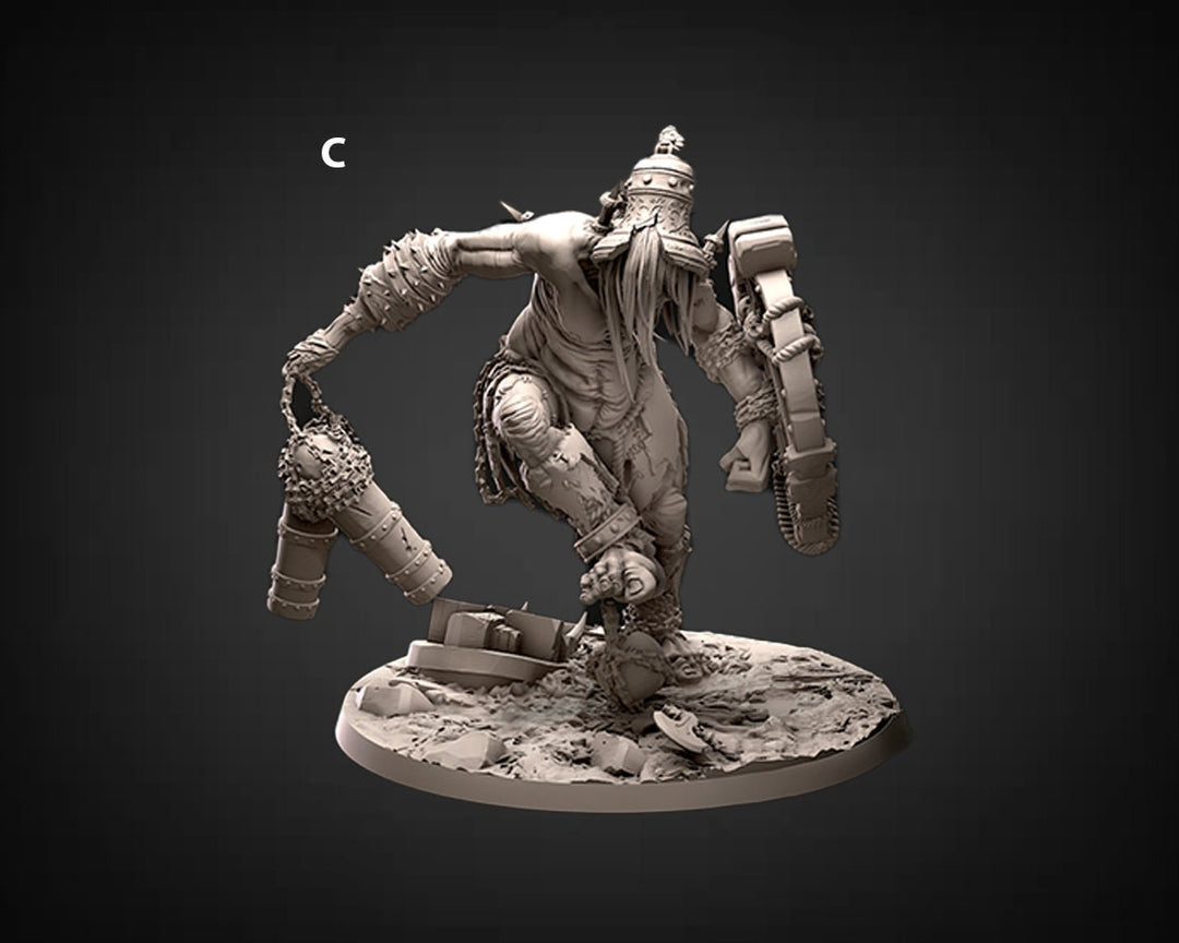 Hill Giant, Oger | 28mm &amp; 32mm Scale | 90mm Tall (32mm scale)| Dungeons and Dragons | Pathfinder Oger | Daybreak Miniatures | Tabletop RPG |