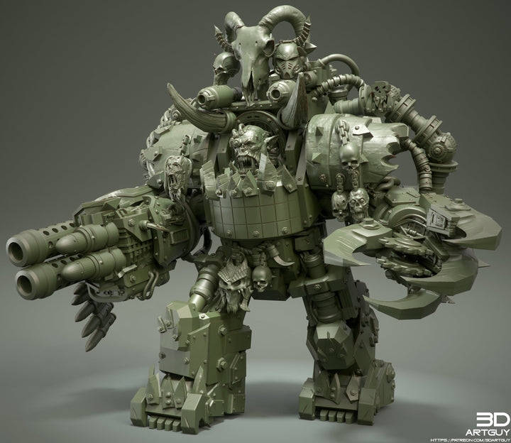 Mech Armored Orc Sci-Fi Spelljammer | 28mm, 32mm, 50mm,75mm,100mm | Dungeons and Dragons | Pathfinder | 3DArtGuy