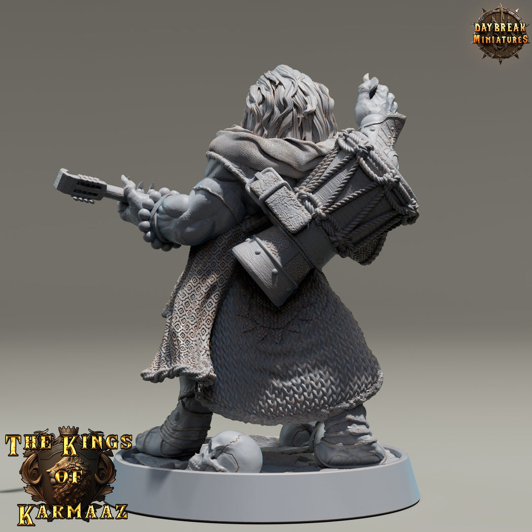 Leonin LionFolk Bard | 28mm, 32mm, 54mm, 75mm Scales,100mm Tall | Dungeons and Dragons D&amp;D 5e | Pathfinder| Daybreak Miniatures