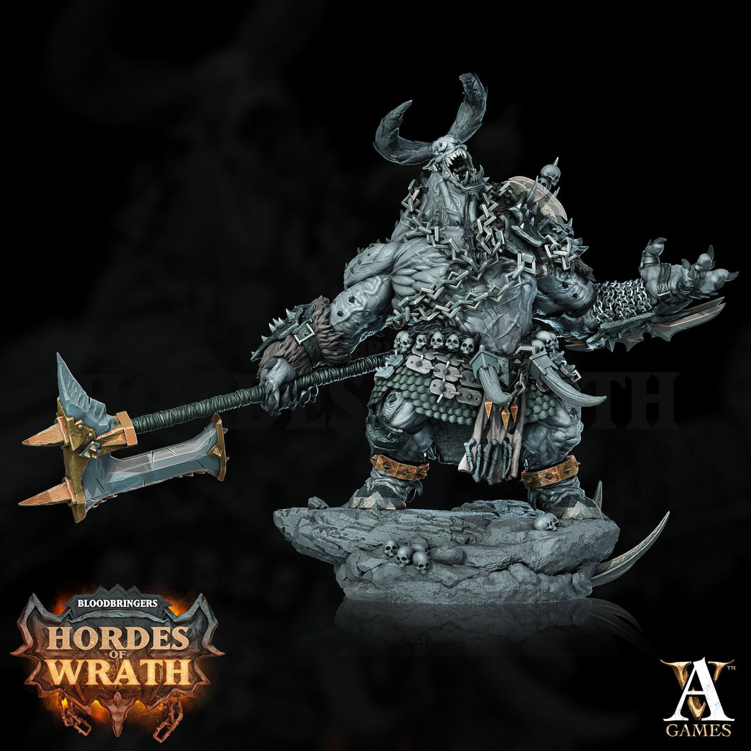 Raging Ogre, Resin Miniature | 28mm,32mm Scales (40mm, 50mm, 60mm, 75mm BASE Sizes) | D&D 5e Against Giants | Dungeons and Dragons |