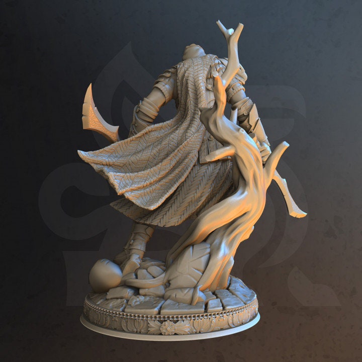 Human Rogue, Thief, Master Assassin | 28mm, 32mm,54mm,75mm, 100mm Scale Resin Miniature | Dungeons and Dragons Pathfinder | DM Stash