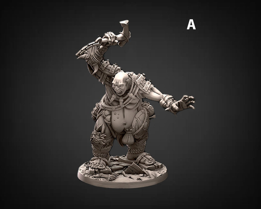 Hill Giant, Oger | 28mm &amp; 32mm Scale | 75mm Tall (32mm scale)| Dungeons and Dragons | Pathfinder Oger | Daybreak Miniatures | Tabletop RPG |