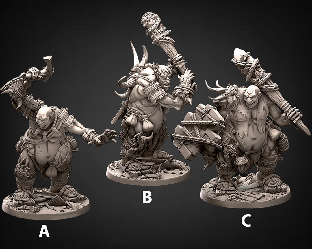 Hill Giant, Oger | 28mm &amp; 32mm Scale | 75mm Tall (32mm scale)| Dungeons and Dragons | Pathfinder Oger | Daybreak Miniatures | Tabletop RPG |