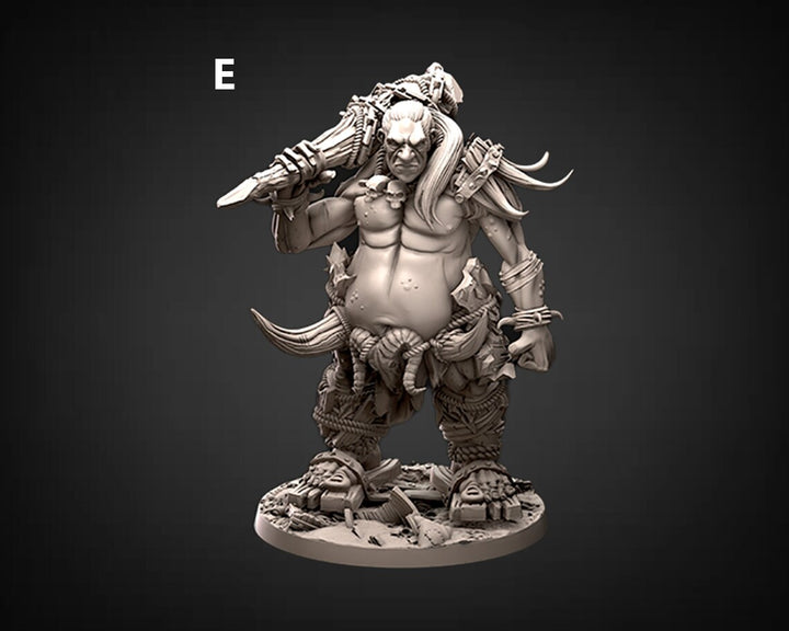 Hill Giant, Oger | 28mm &amp; 32mm Scale | 90mm Tall (32mm scale)| Dungeons and Dragons | Pathfinder Oger | Daybreak Miniatures | Tabletop RPG |