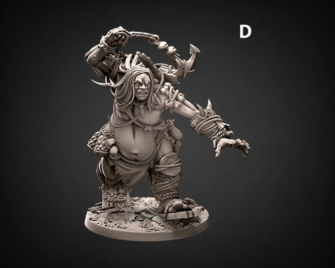 Hill Giant, Oger | 28mm &amp; 32mm Scale | 90mm Tall (32mm scale)| Dungeons and Dragons | Pathfinder Oger | Daybreak Miniatures | Tabletop RPG |