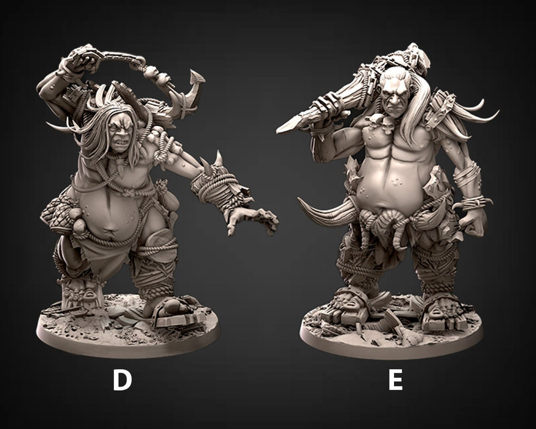 Hill Giant, Oger | 28mm &amp; 32mm Scale | 90mm Tall (32mm scale)| Dungeons and Dragons | Pathfinder Oger | Daybreak Miniatures | Tabletop RPG |