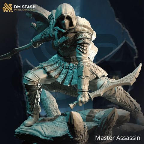 Human Rogue, Thief, Master Assassin | 28mm, 32mm,54mm,75mm, 100mm Scale Resin Miniature | Dungeons and Dragons Pathfinder | DM Stash